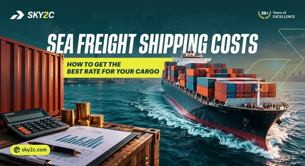 A hero image of sea freight shipping cost